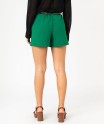 Short ample à taille élastiquée avec ceinture tressée femme